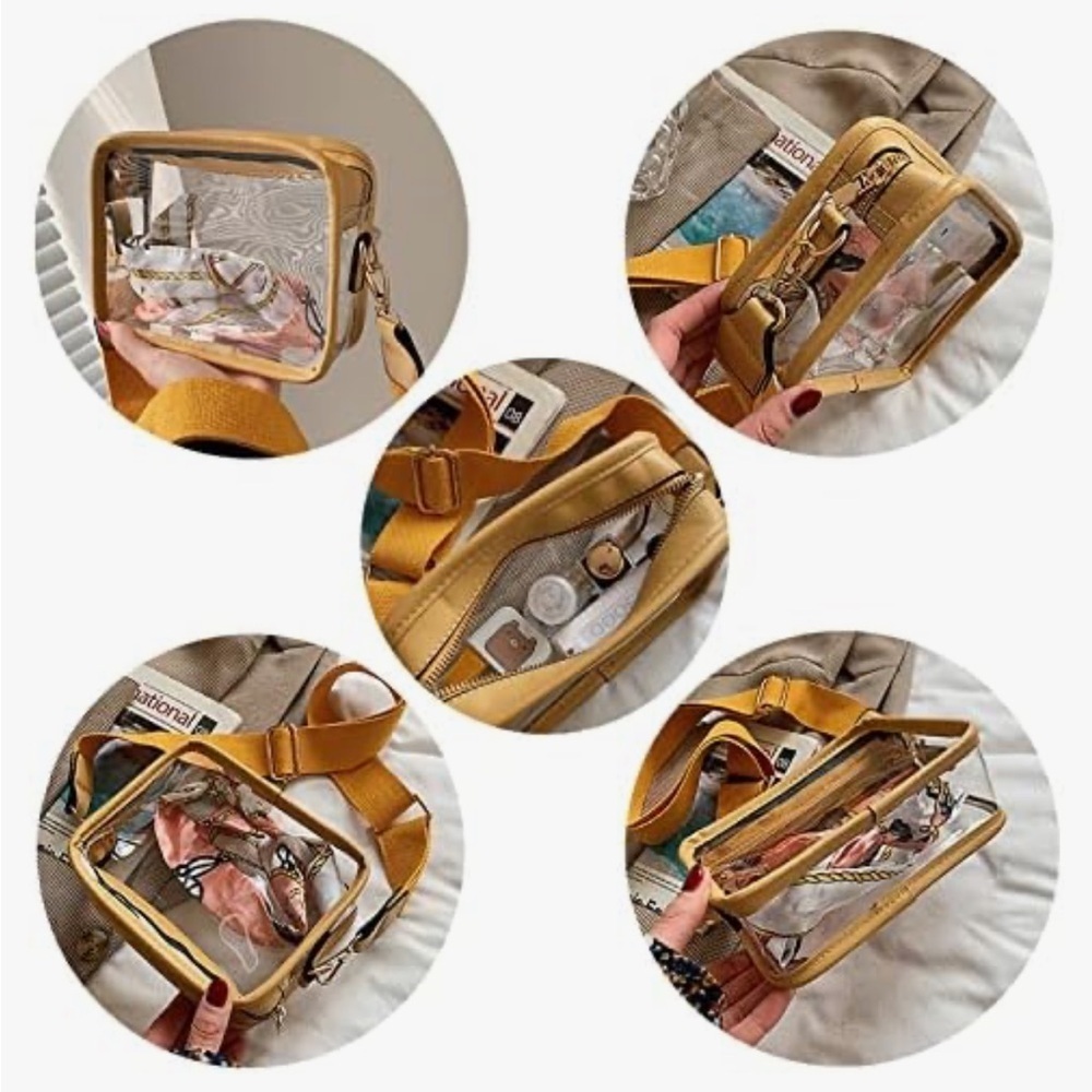 Clear Crossbody Bags, Stadium Approved Transparent Shoulder Bag Handbag 🆕 - Picture 4 of 5